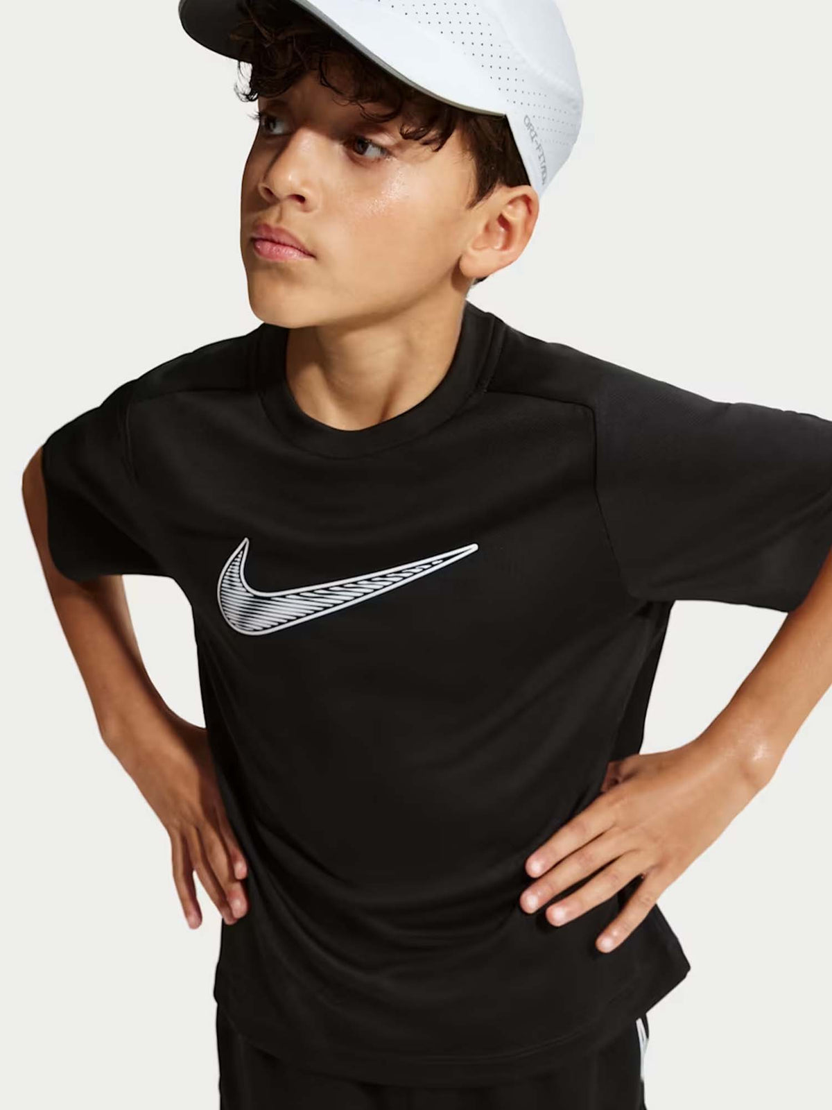 Nike B. T-Shirt DF, t-shirt a maniche lunghe unisex bambino nera