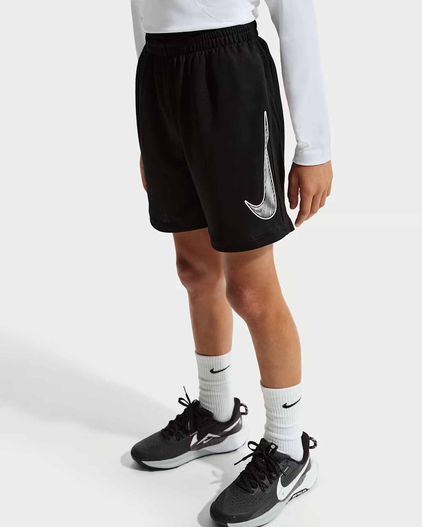 Nike Swoosh Mesh, shorts unisex bambino neri