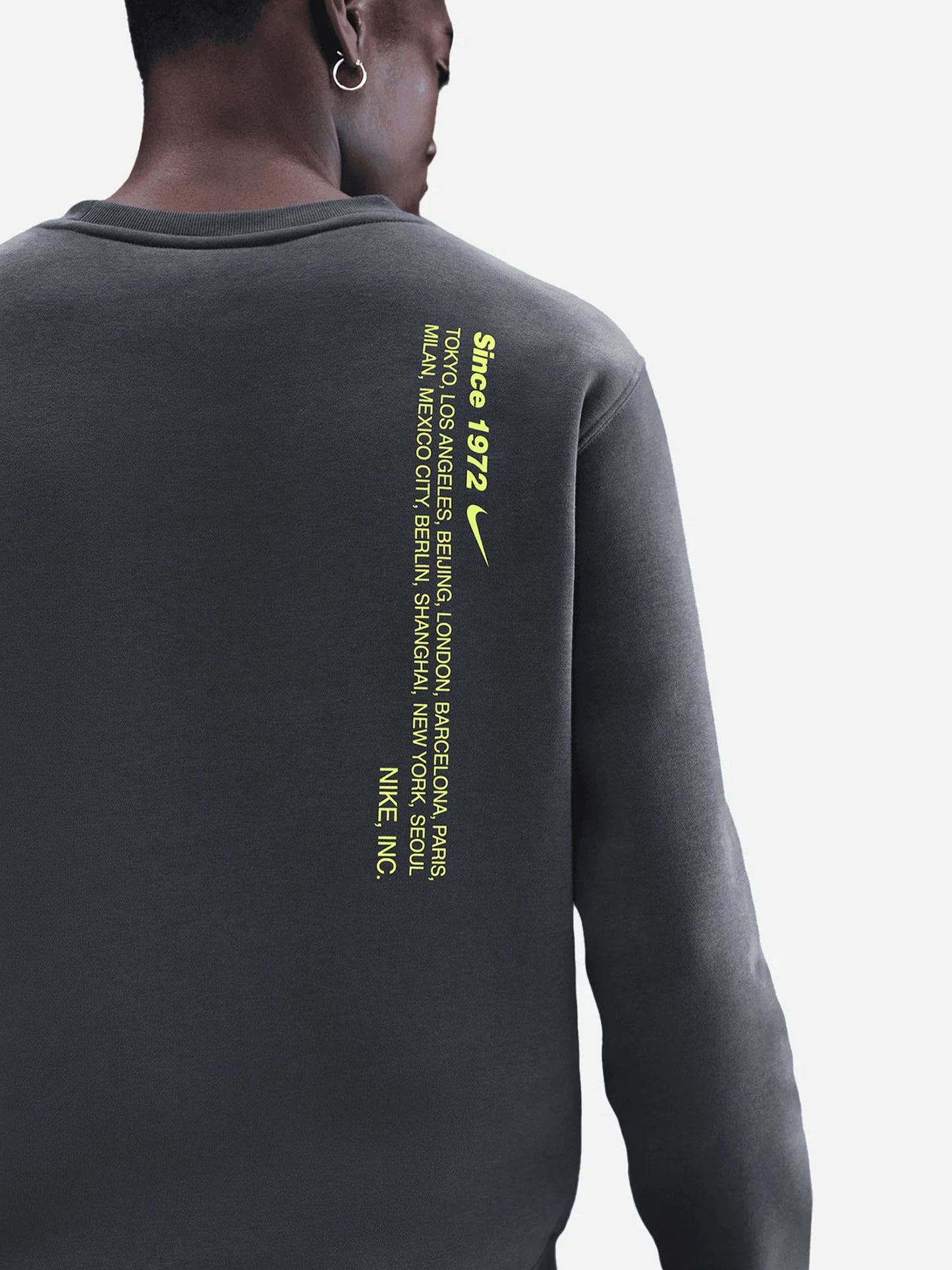 FELPA CLUB SWOOSH NIKE DA UOMO GRIGIO