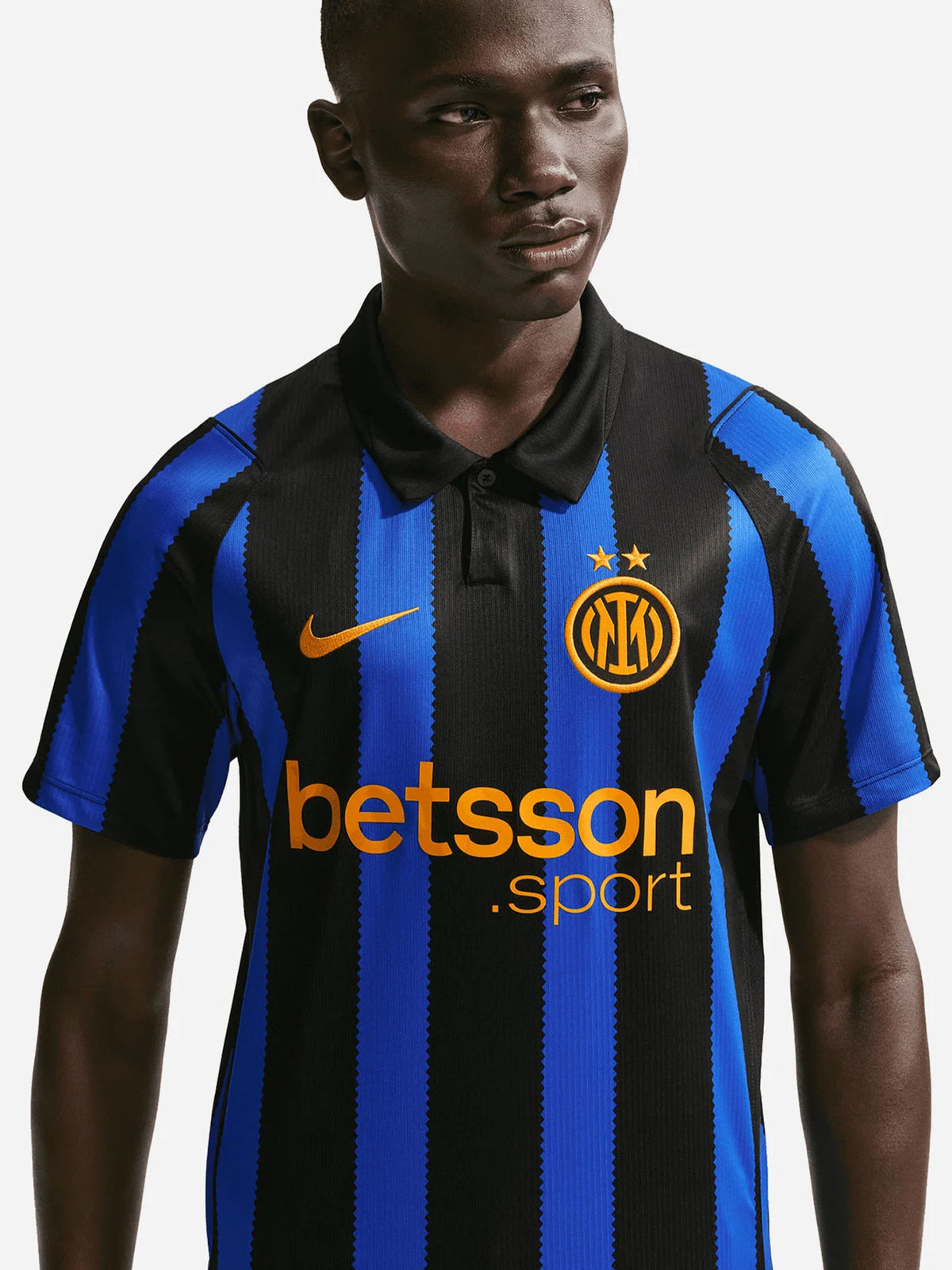 Nike inter home t-shirt mm calcio da uomo blu nero