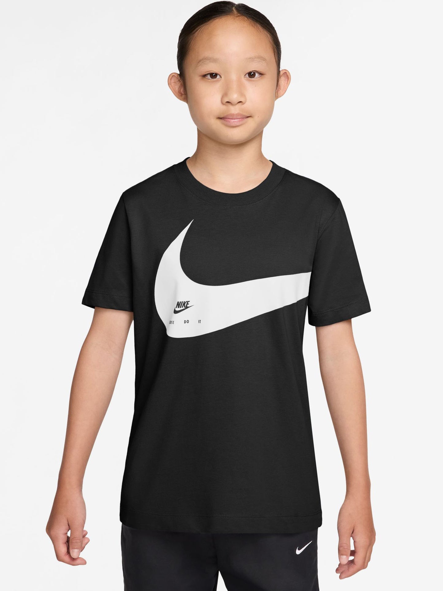 Nike Sportswear Club, t-shirt unisex bambino nera in cotone