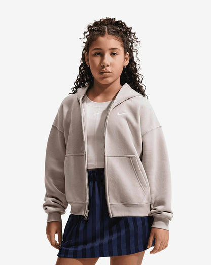 Nike Sportswear Studio Fleece, felpa unisex bambino grigia