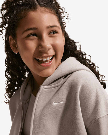Nike Sportswear Studio Fleece, felpa unisex bambino grigia