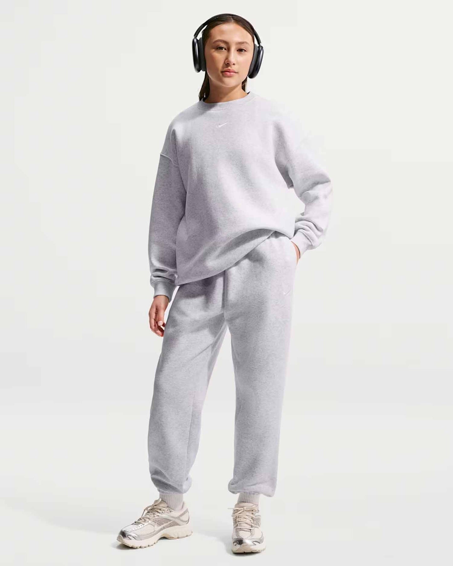 Nike Sportswear Studio Fleece, pantalone unisex bambino grigio