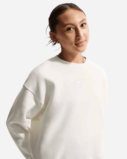 Nike Sportswear Studio, felpa da unisex bambino panna