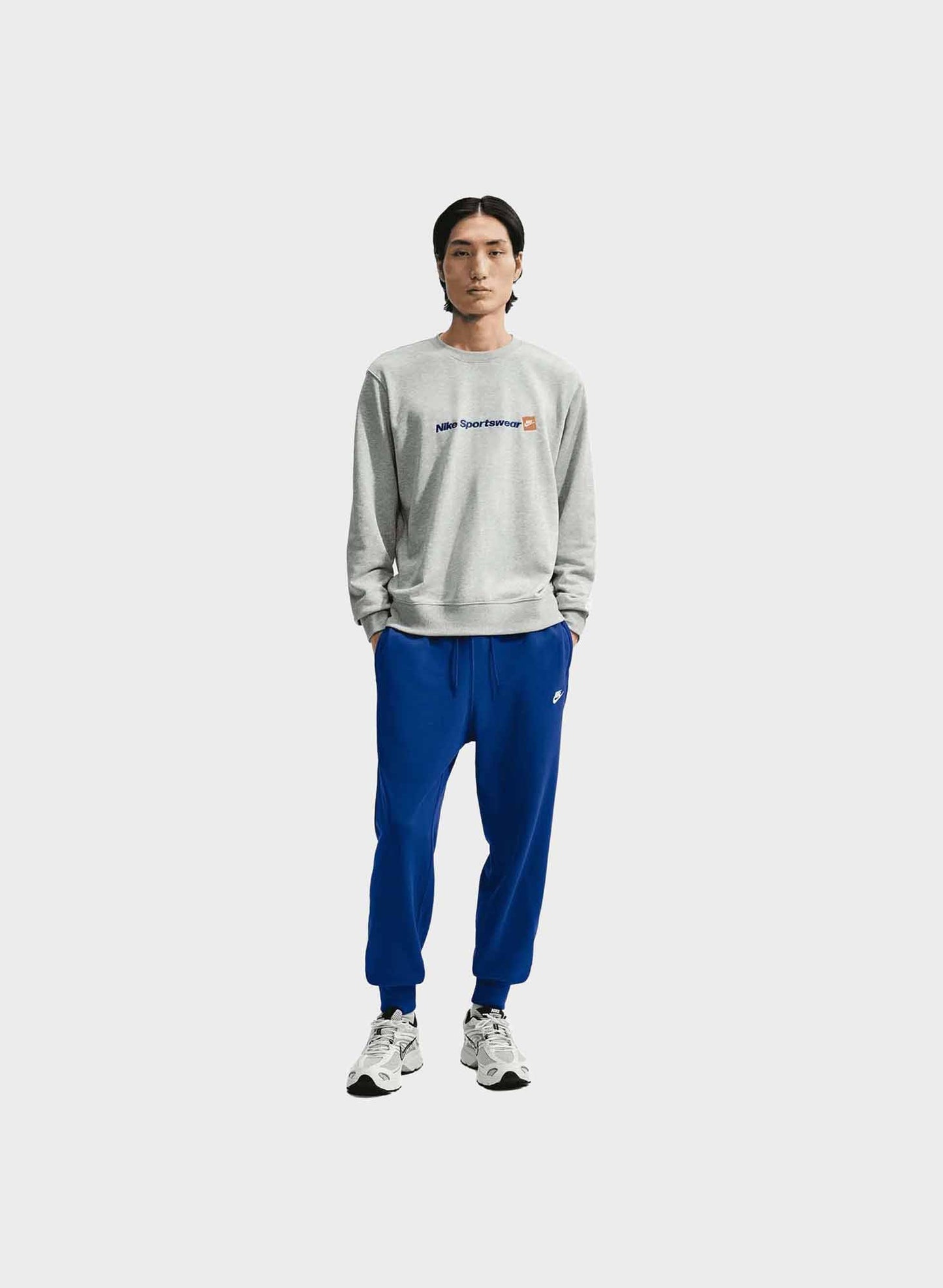 Nike M Nk Club Ft Crew, felpa da uomo grigia