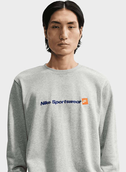 Nike M Nk Club Ft Crew, felpa da uomo grigia