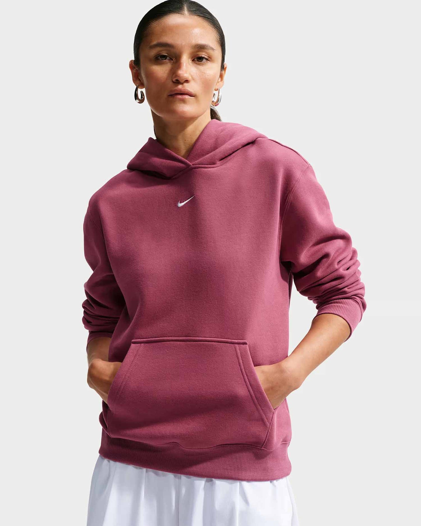 Nike Studio Fleece, felpa da donna fucsia