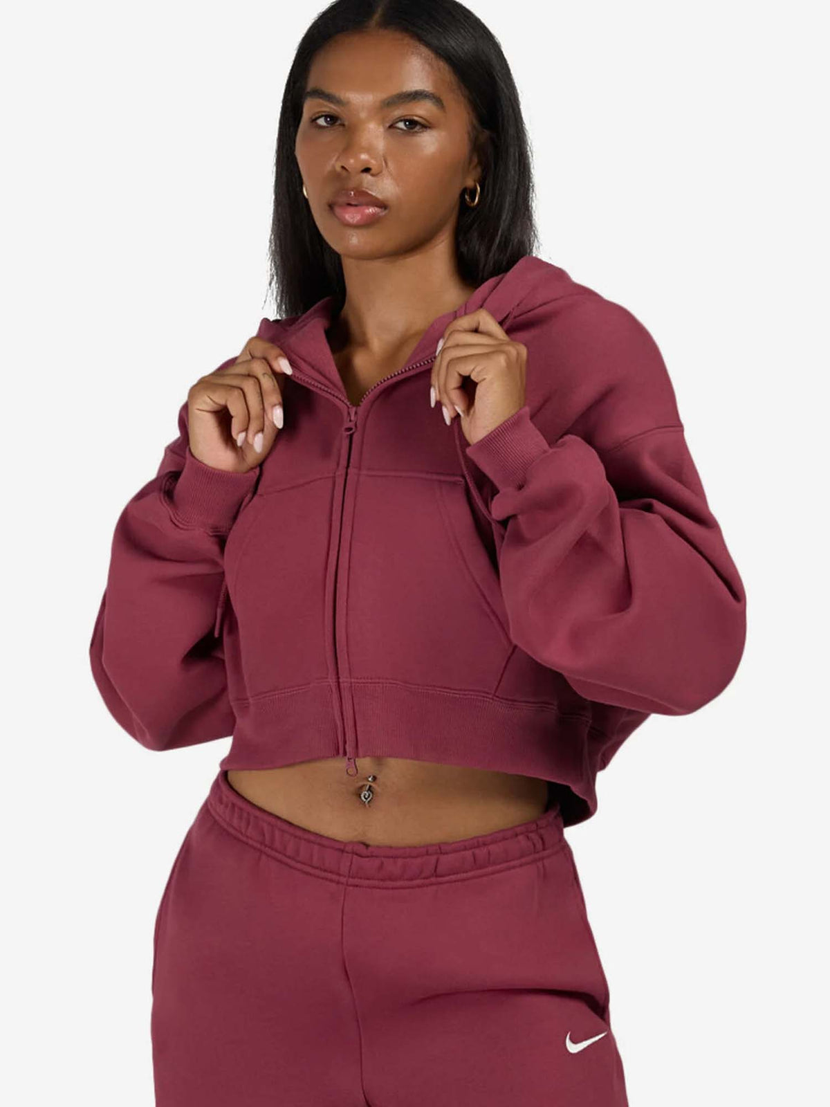 Nike Studio Fleece, felpa da donna rosa