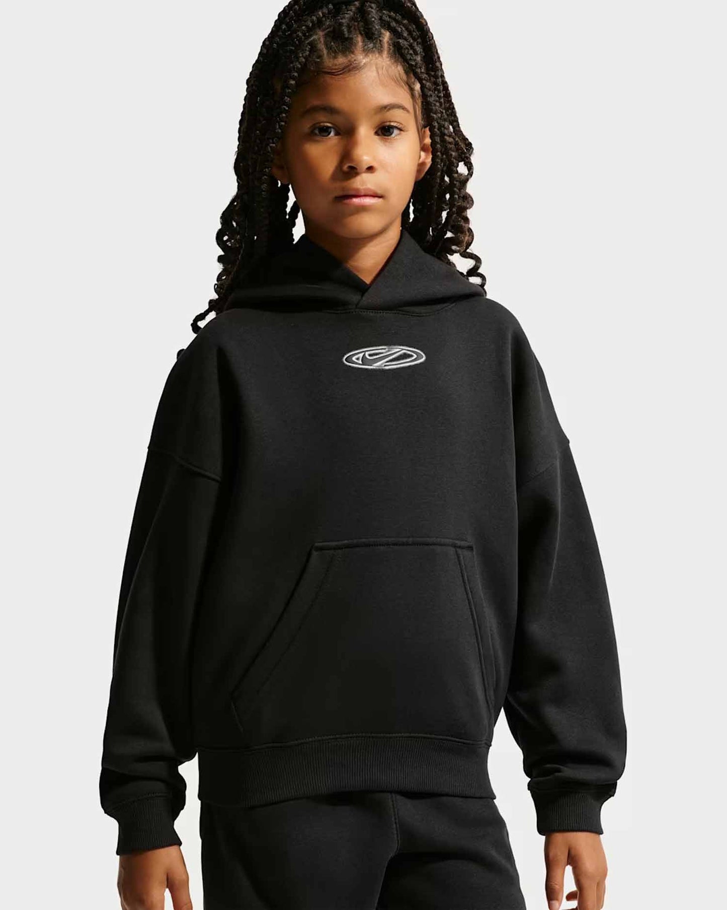 Nike Club Fleece, felpa unisex bambino nera