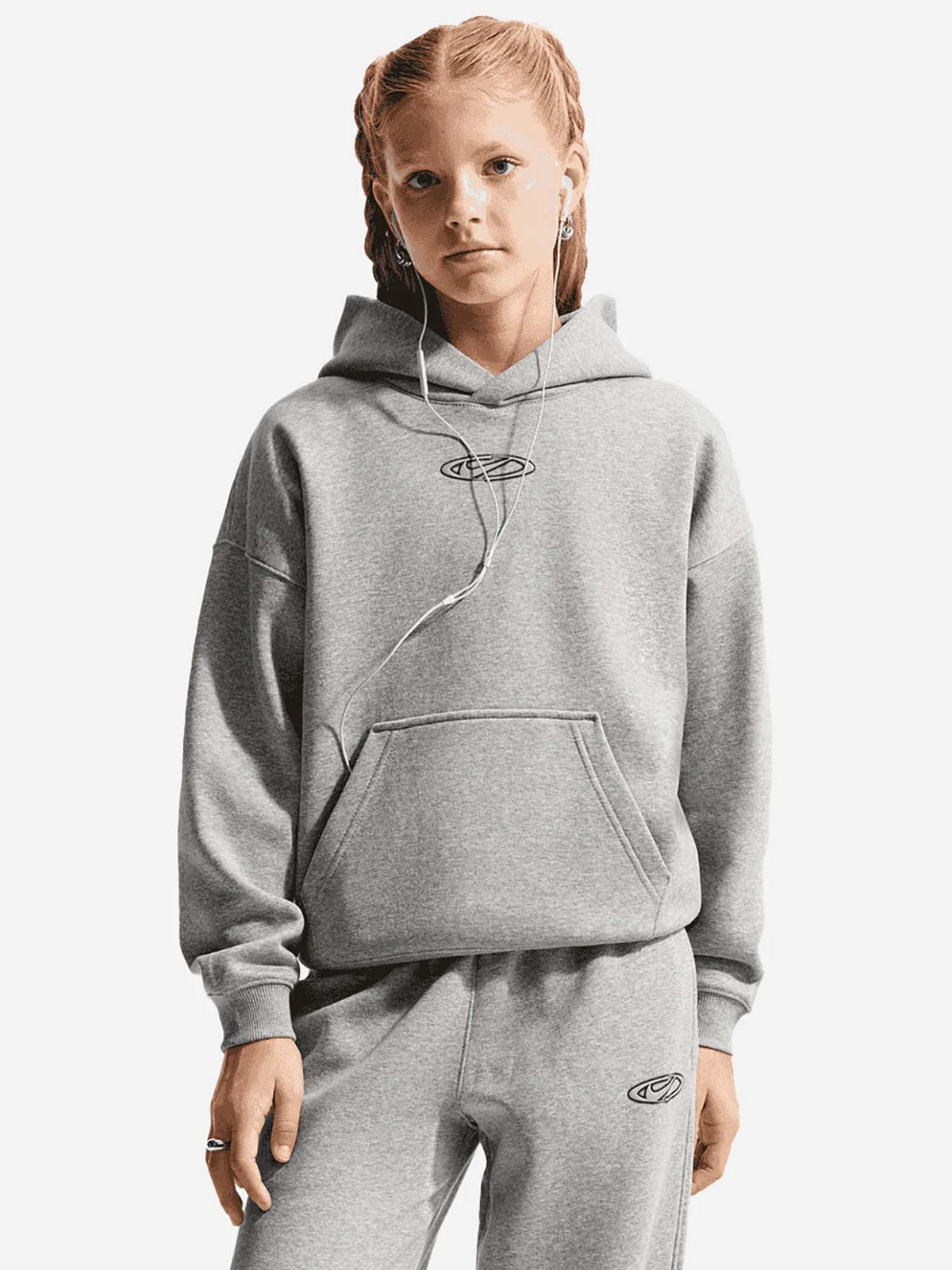 Nike Club Fleece, felpa Unisex bambino grigia
