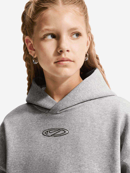 Nike Club Fleece, felpa Unisex bambino grigia