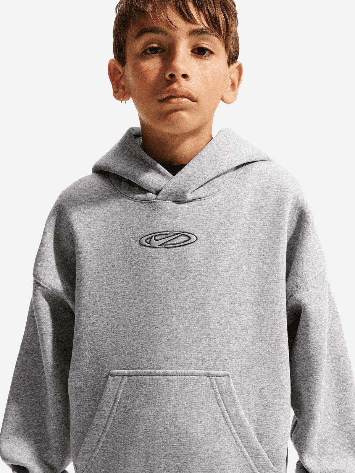 Nike Club Fleece, felpa Unisex bambino grigia