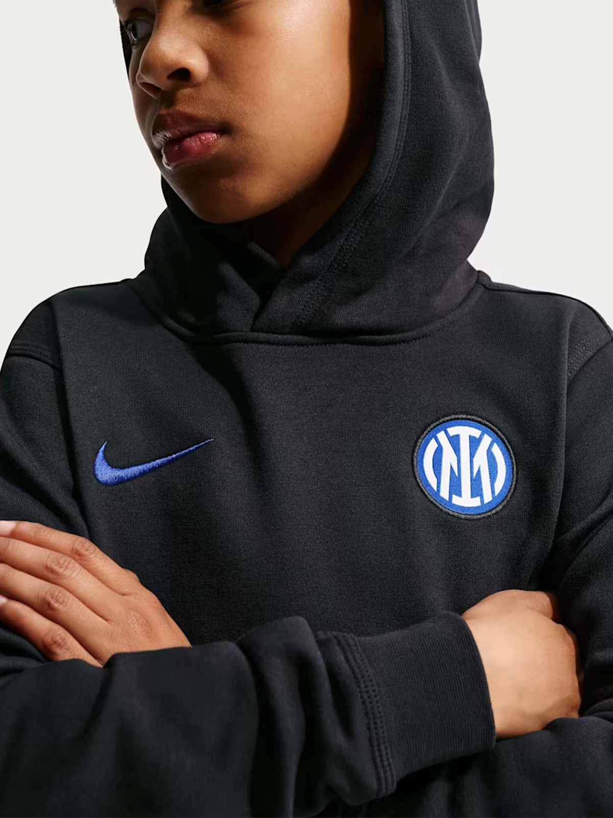 Nike Inter Club Hood, felpa Unisex bambino nera