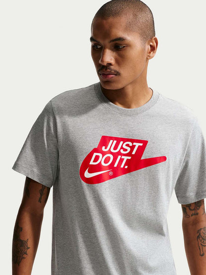T-shirt Nike Just Do It sportiva da uomo grigia