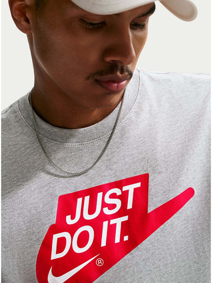 T-shirt Nike Just Do It sportiva da uomo grigia