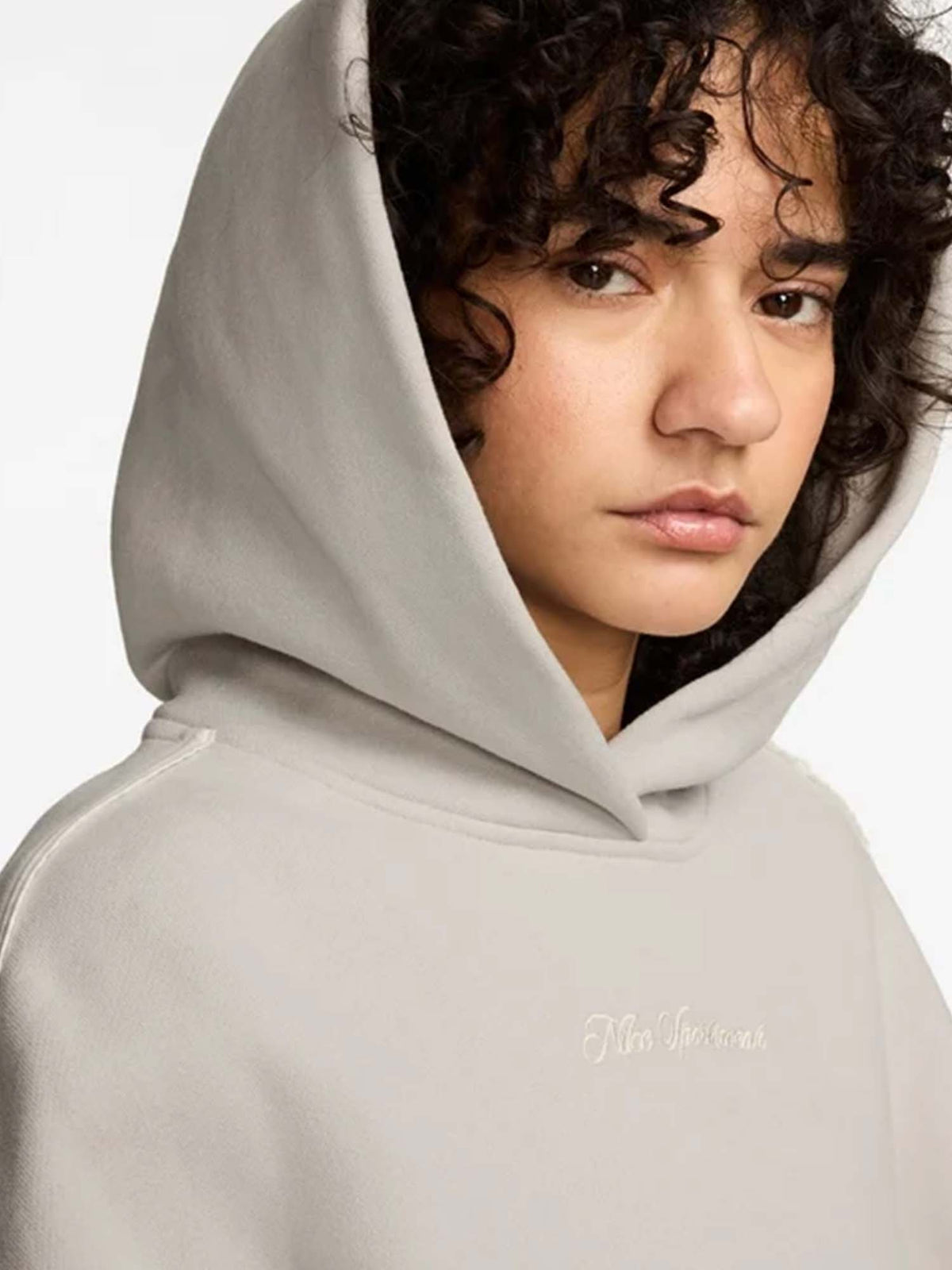 Nike Studio Fleece, felpa da donna crema