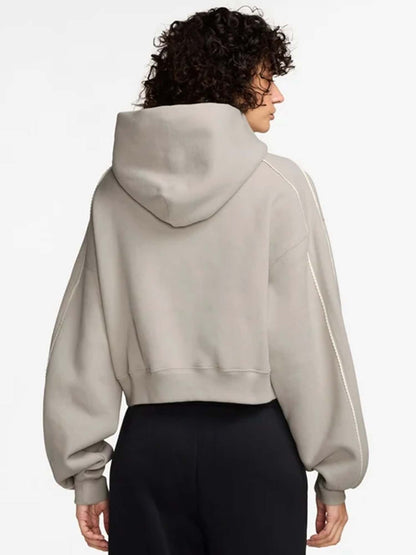 Nike Studio Fleece, felpa da donna crema