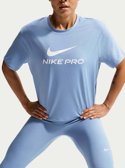 Nike Pro, t-shirt da donna blu