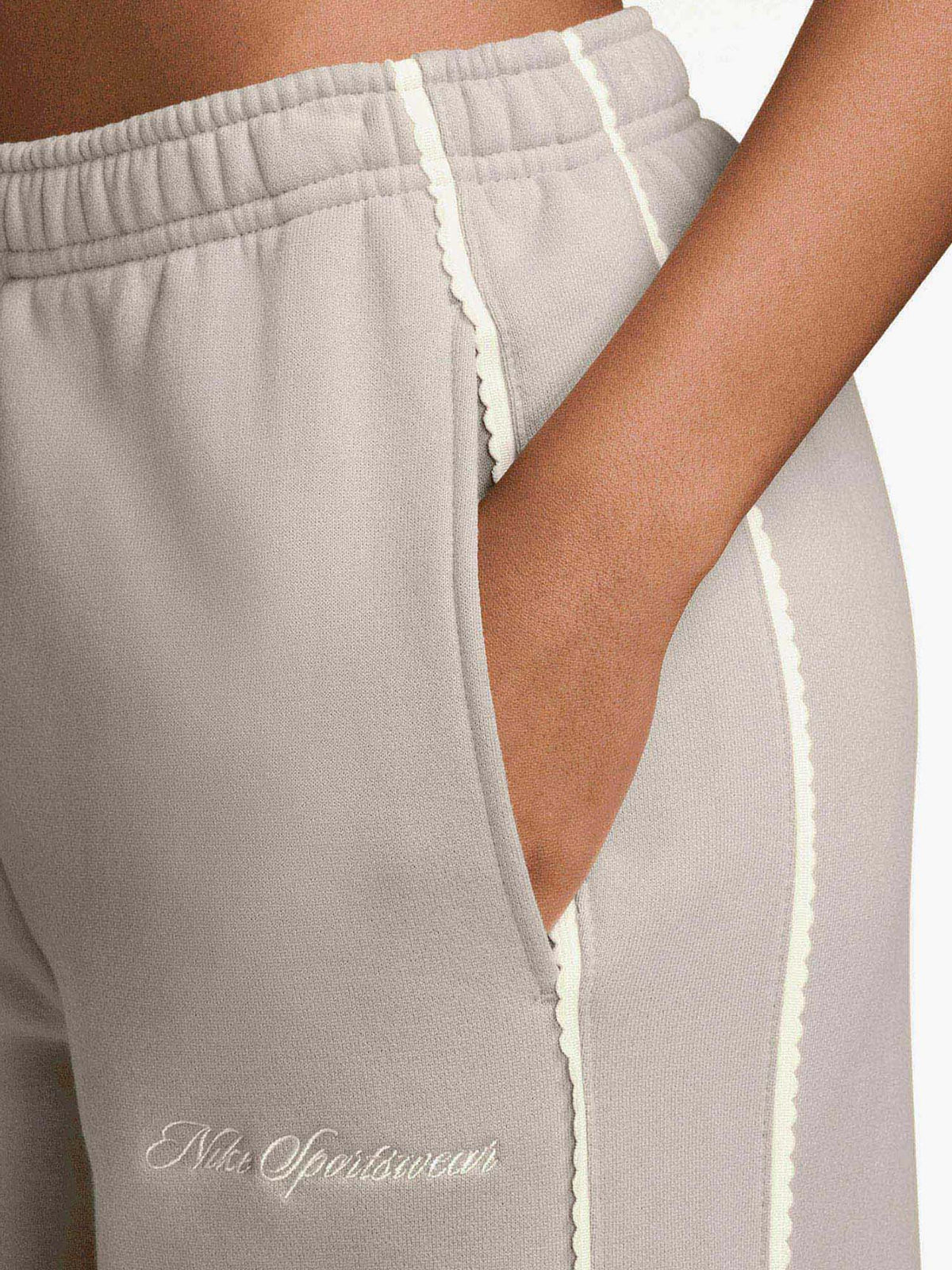 Nike Studio Fleece, pantalone da donna crema