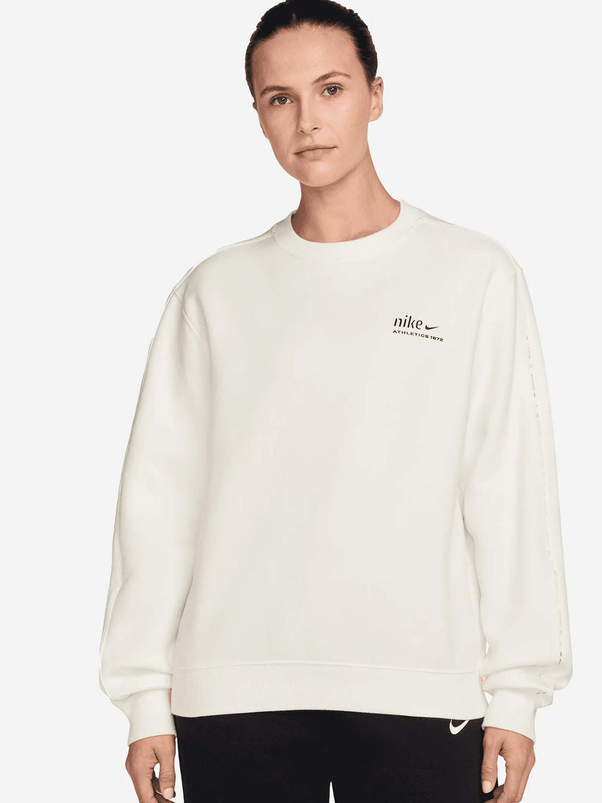 Nike Studio Fleece, felpa da donna panna