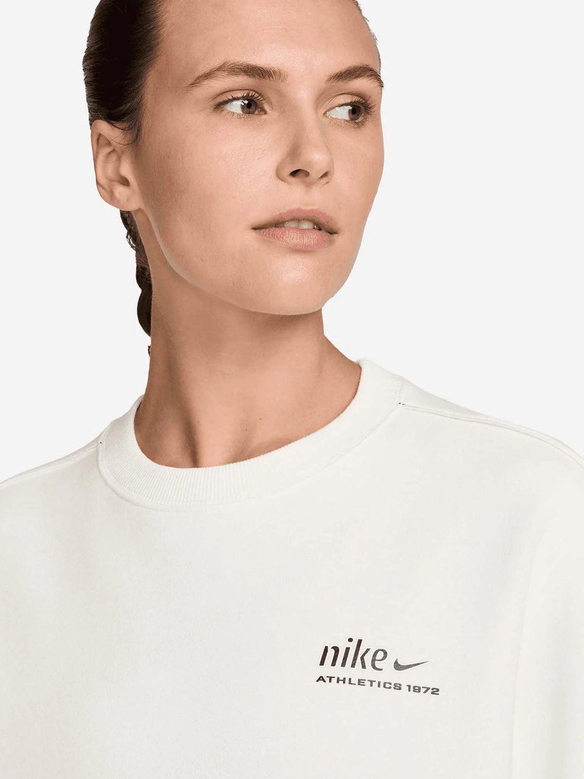 Nike Studio Fleece, felpa da donna panna