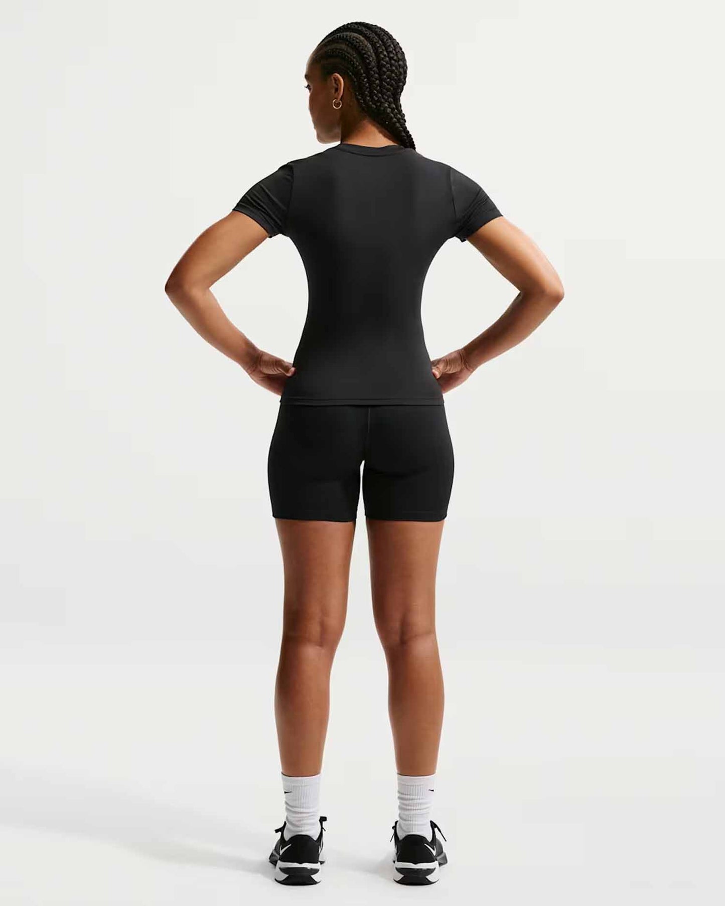 Nike One Fitted, t-shirt da donna nera
