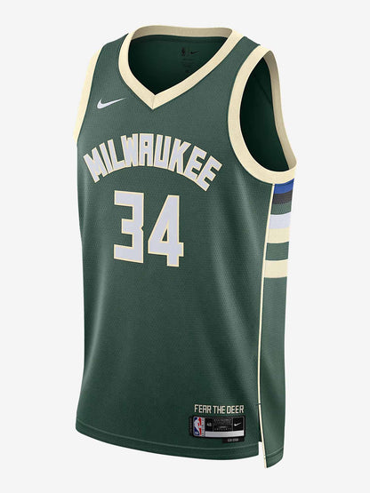 Canotta Nike Milwaukee Bucks da uomo verde