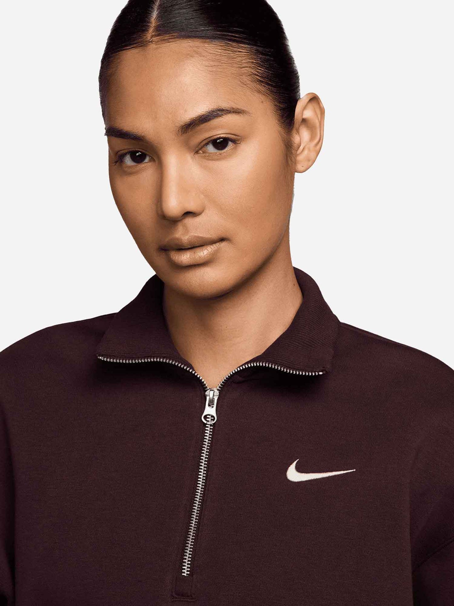 FELPA 1/2 ZIP NIKE DA DONNA BORDEAUX