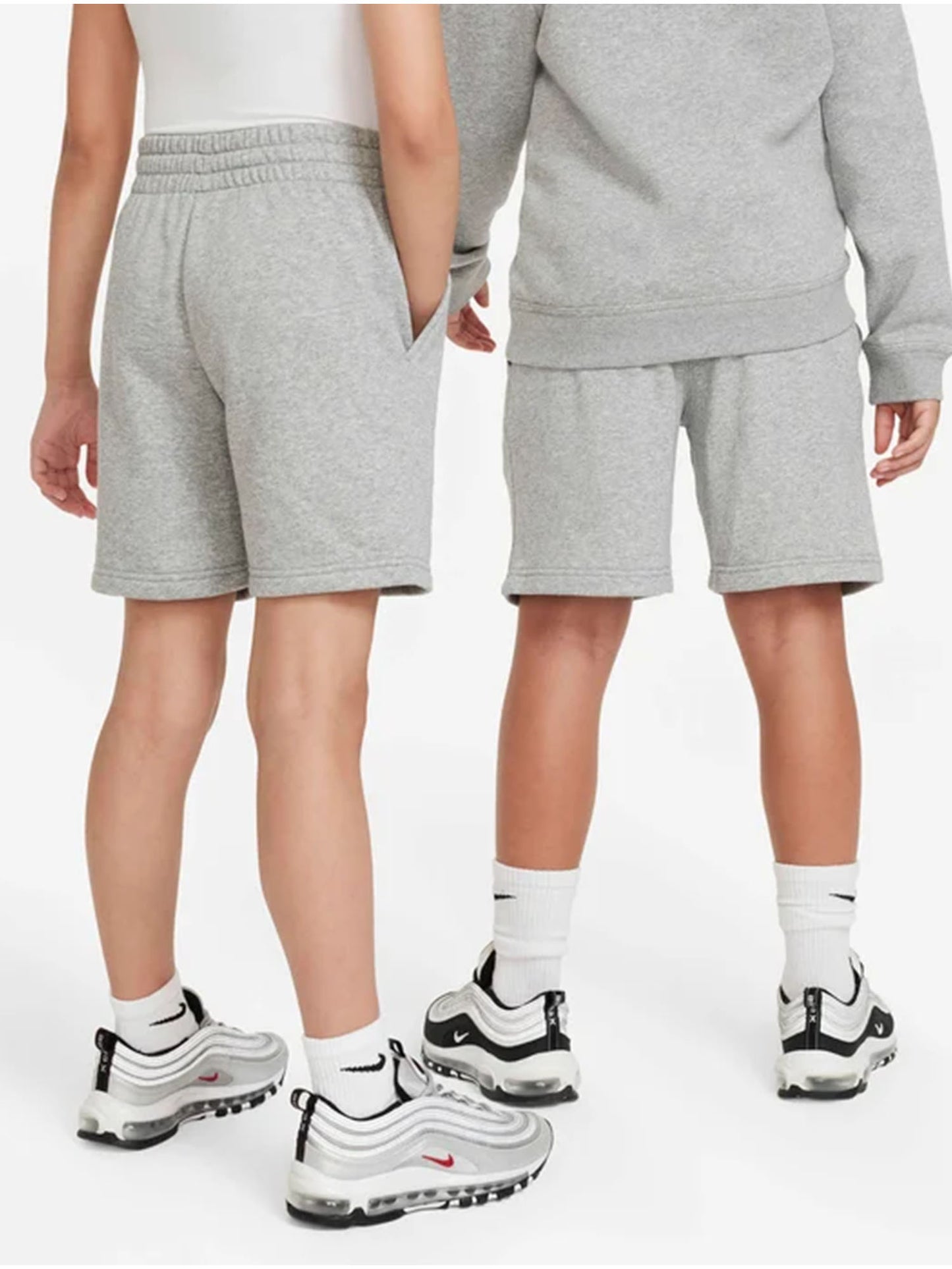 Shorts Nike Sportswear Club Fleece unisex bambino grigi