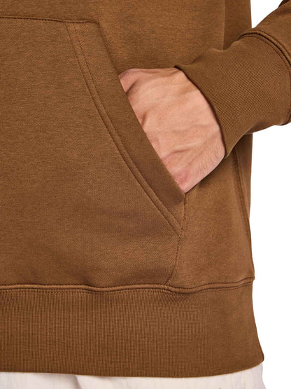 FELPA CLUB CON CAPPUCCIO NIKE DA UOMO MARRONE