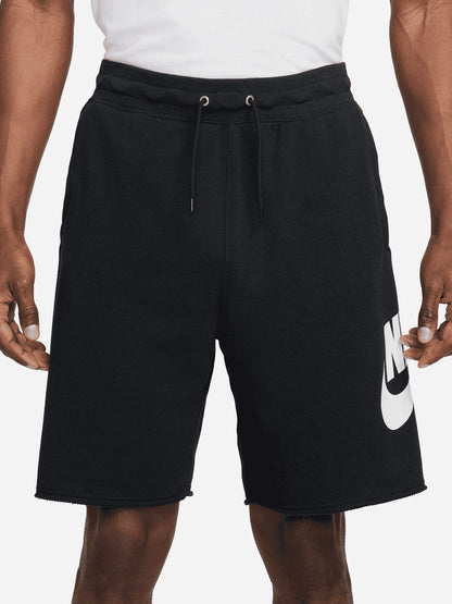 Shorts Nike Club French Terry da uomo in nero per uso sportivo