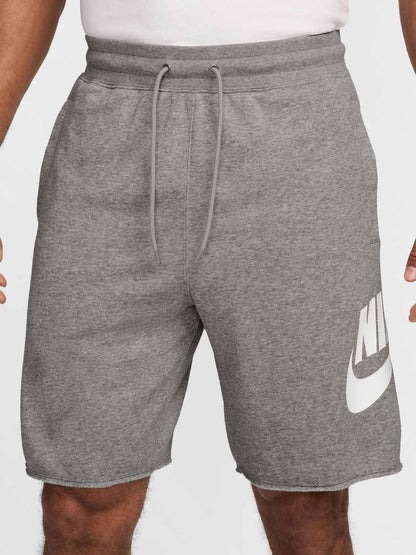 NikeClub Alumni, shorts da uomo sportivi in fleece grigio