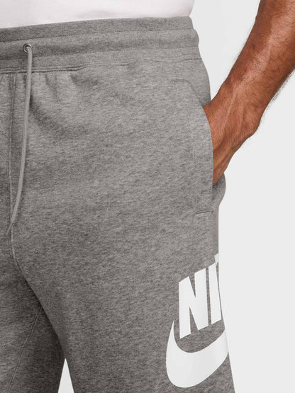 NikeClub Alumni, shorts da uomo sportivi in fleece grigio