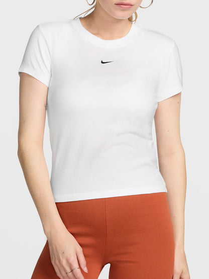 T-SHIRT CROP CHILL NIKE DA DONNA BIANCO