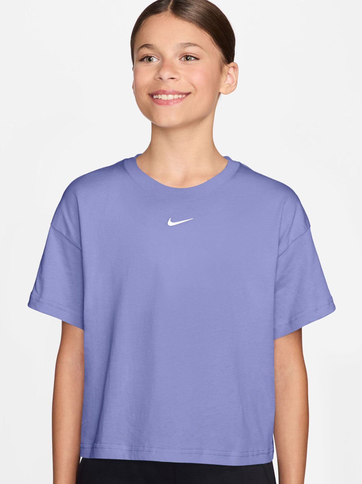 T-shirt Essential Nike a maniche corte unisex bambino lilla