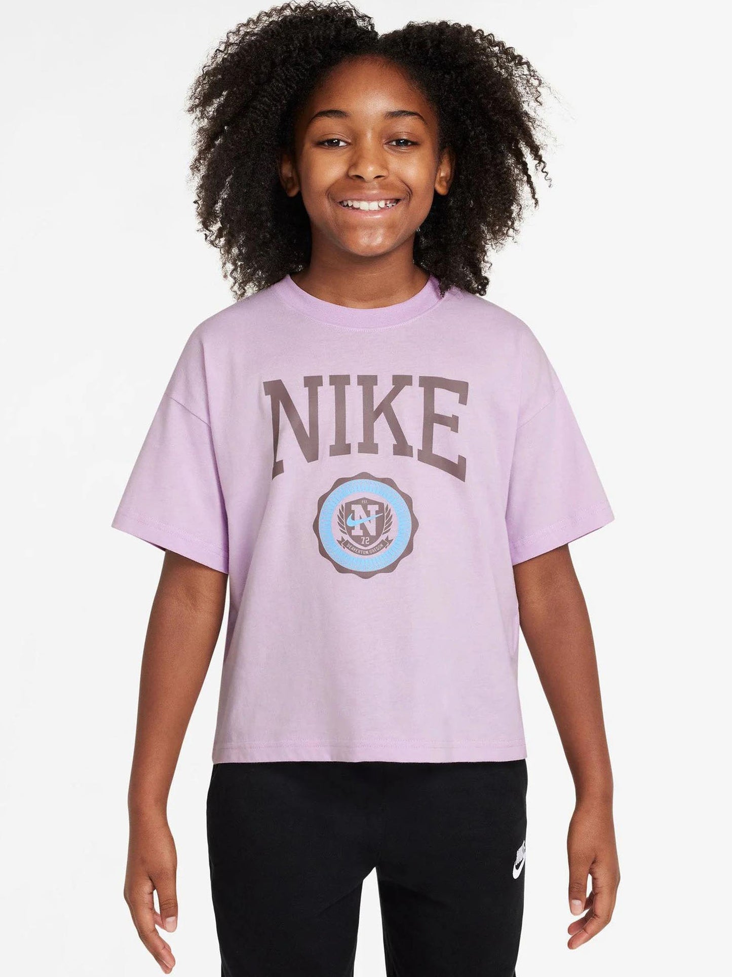 T-SHIRT GIROCOLLO NIKE UNISEX DA RAGAZZI LILLA