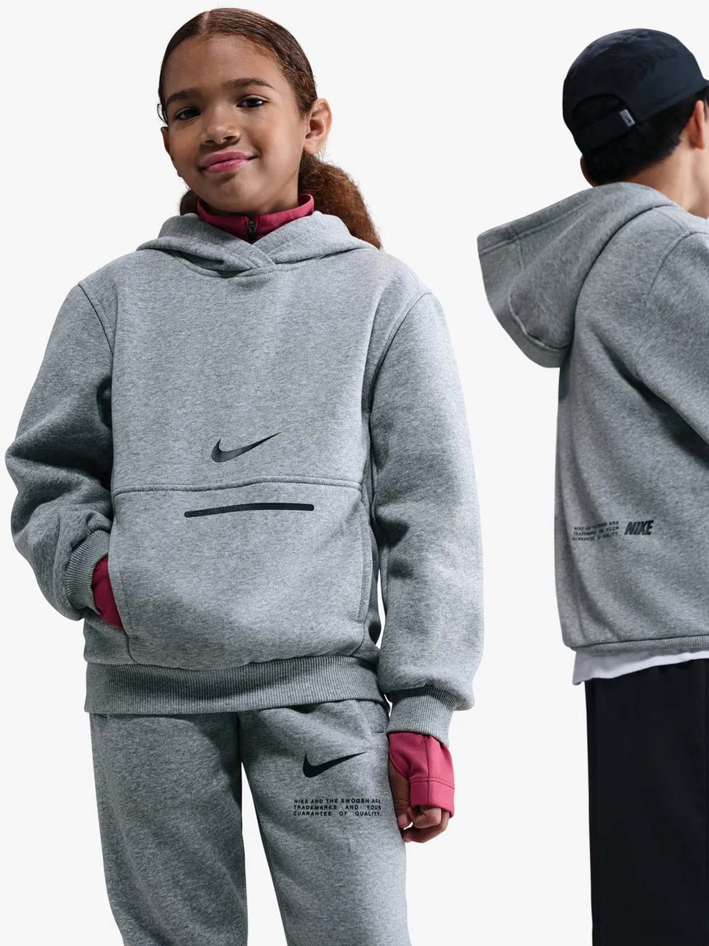 FELPA CON CAPPUCCIO NIKE JUNIOR UNISEX GRIGIO