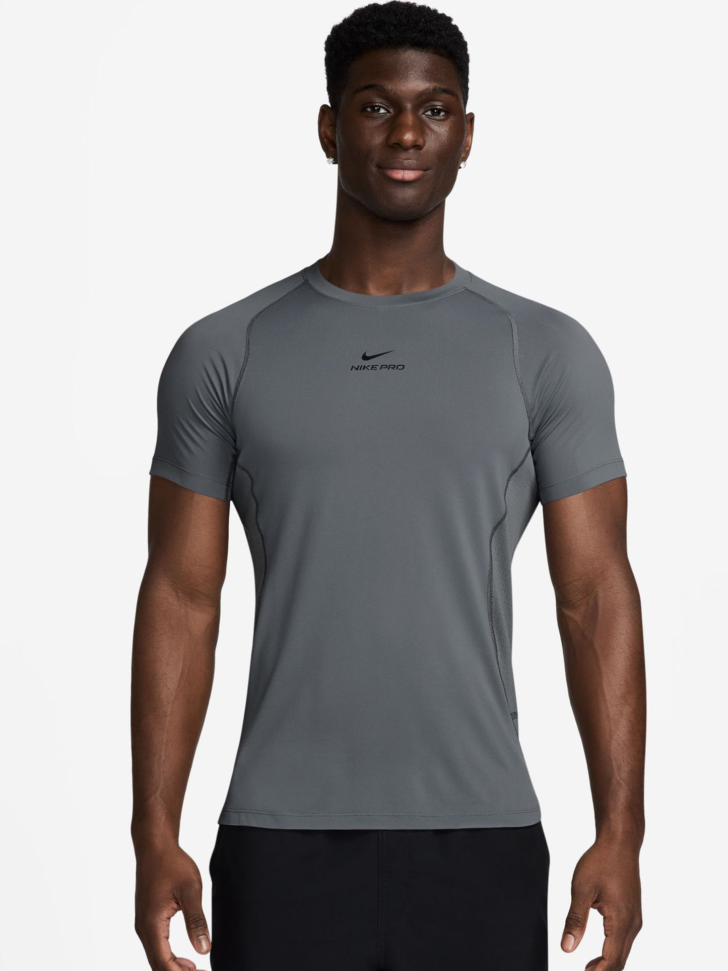 T-SHIRT TRAINING DRI-FIT NIKE DA UOMO GRIGIO