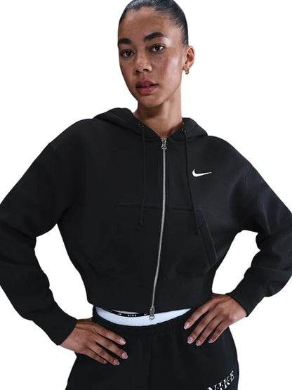 FELPA CROP NIKE DA DONNA NERO