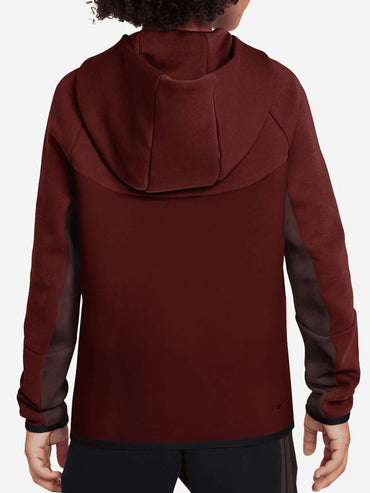 FELPA TECH CON CAPPUCCIO NIKE DA BAMBINO BORDEAUX