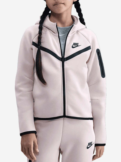 FELPA TECH CON CAPPUCCIO NIKE DA BAMBINA ROSA