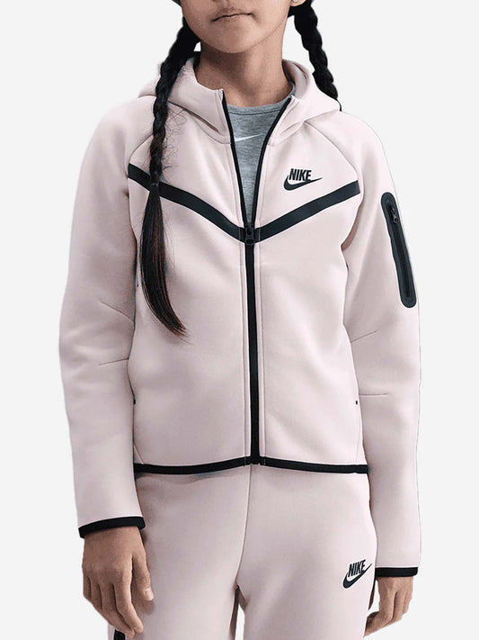 FELPA TECH CON CAPPUCCIO NIKE DA BAMBINA ROSA