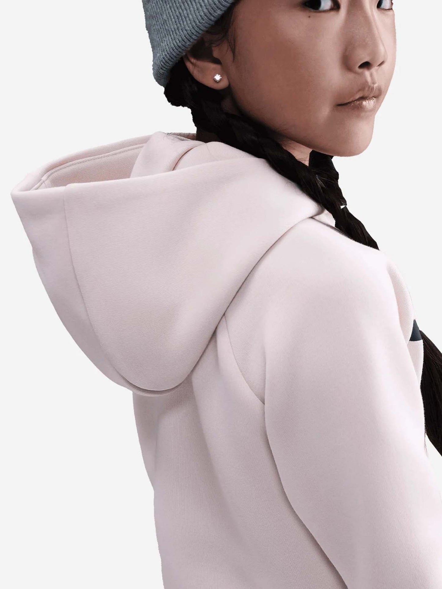 FELPA TECH CON CAPPUCCIO NIKE DA BAMBINA ROSA