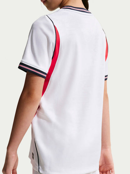 Nike England 2026 Home, t-shirt bianca unisex bambino