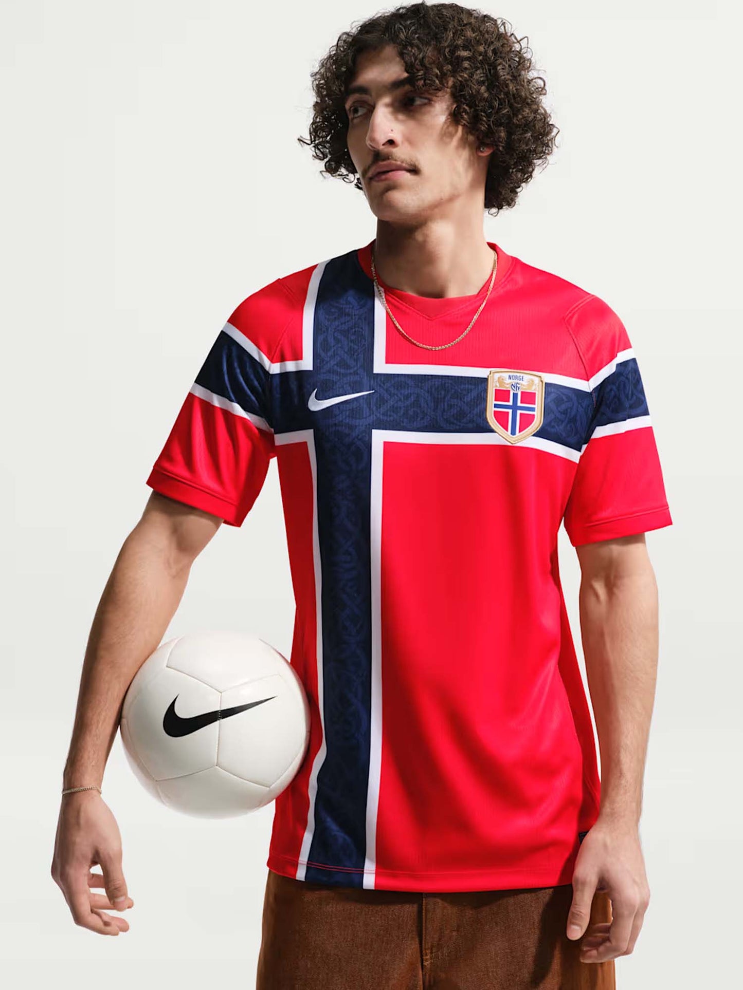 Nike Norway Home, t-shirt da uomo rossa