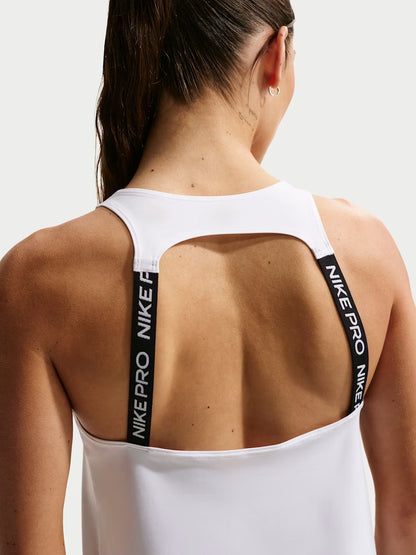 Canotta Nike Pro Dri-FIT da donna bianca