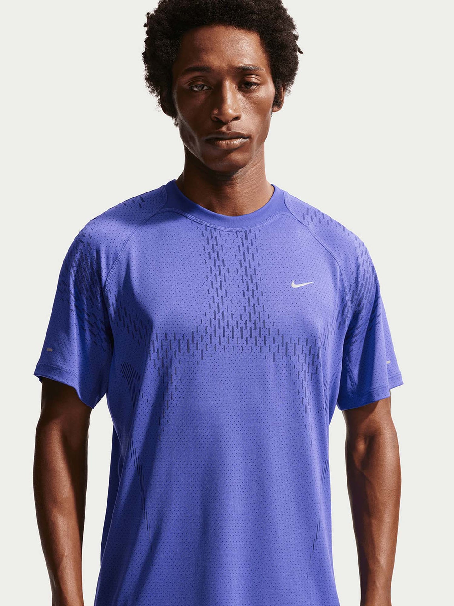 Nike Stride Plus, t-shirt running da uomo blu