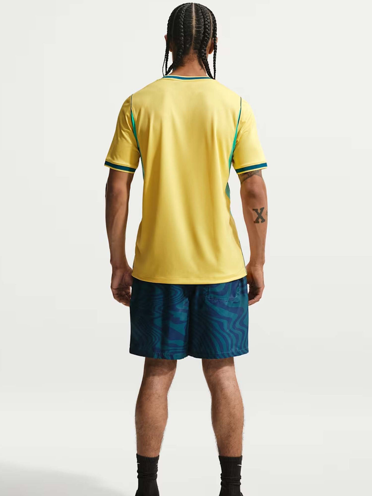 Nike brasile home t-shirt mm calcio da uomo giallo