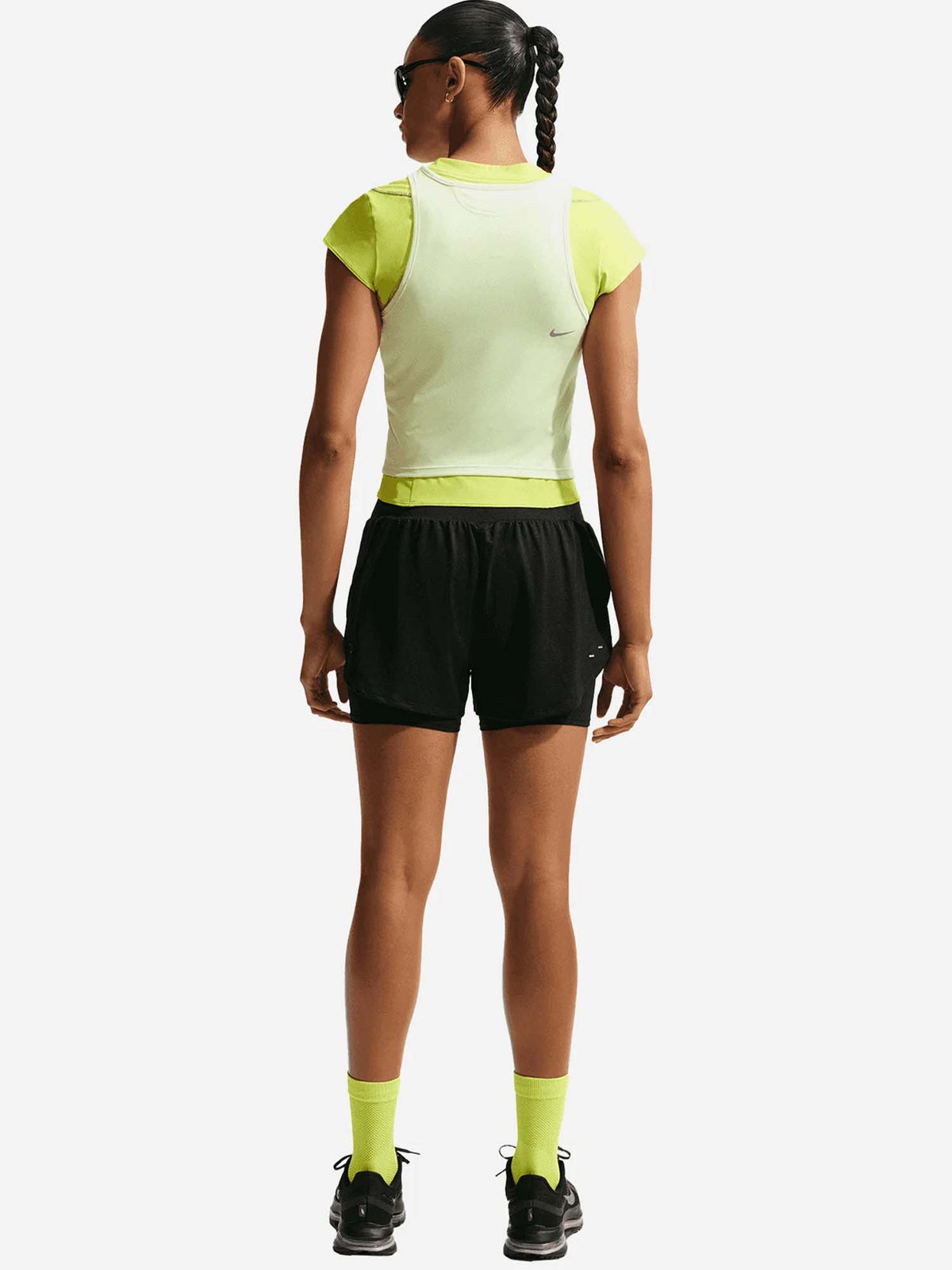 Nike short 2IN1 running da donna nero